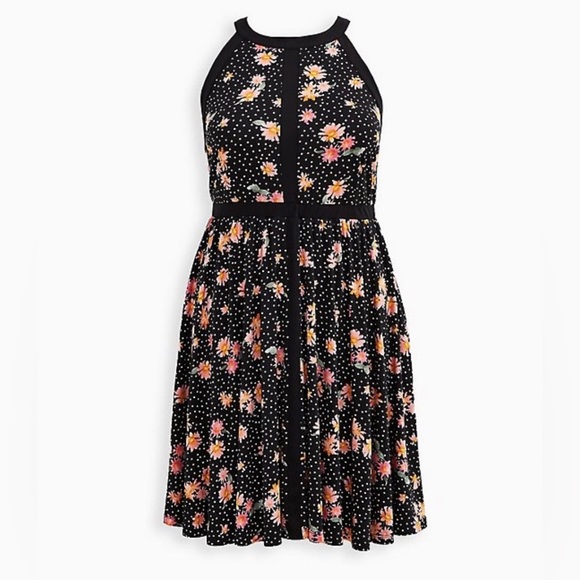 Torrid 2X floral halter top dress. New With Tag. - Picture 4 of 7